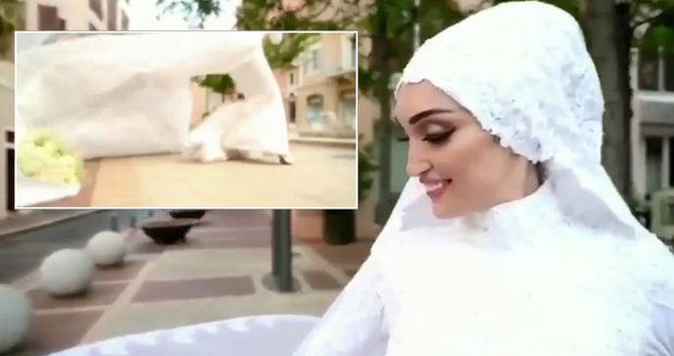 VIDEO: Krásnou nevěstu smetl při pózování výbuch v Bejrútu: Myslela jsem, že zemřu, popsala tu hrůzu