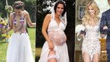 Pět nejodvážnějších svatebních šatů českých krásek: Nahá Doubravová, sexy Berdychová i těhotná Decastelo!
