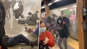 Bezpečnostní incident ve stanici metra v New Yorku (12.4.2022)