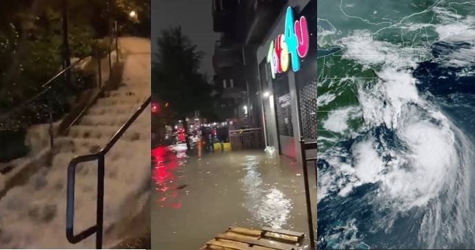 New York trápí záplavy a blíží se k němu hurikán s větry až o rychlosti 120 km/h.