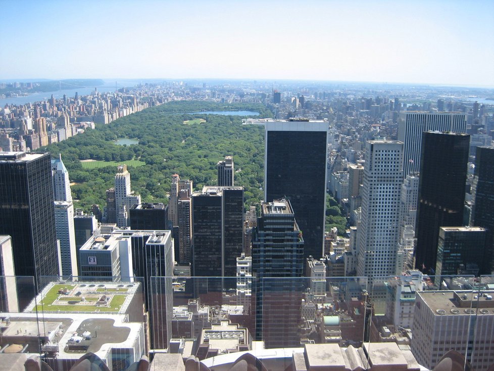 New York - pohled z Top of the Rock na Central Park