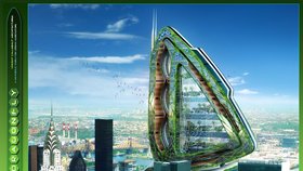 Koncept mrakodrapu ve tvaru vážky, který by měl změnit tvář New Yorku.