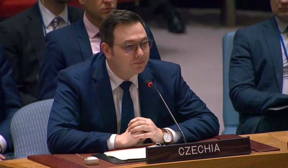 Ministr zahraničí Jan Lipavský (Piráti) na jednání Rady bezpečnosti OSN 
