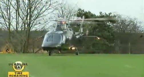 Vrtulník majitele Newcastlu Mikea Ashleyho.