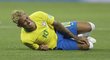 Brazilského útočníka zápas se Švýcary hodně bolel
