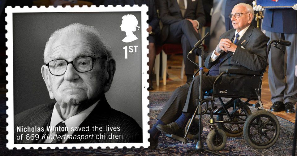 V Británii uctili Nicholase Wintona: Pošta vydala pamětní známku.