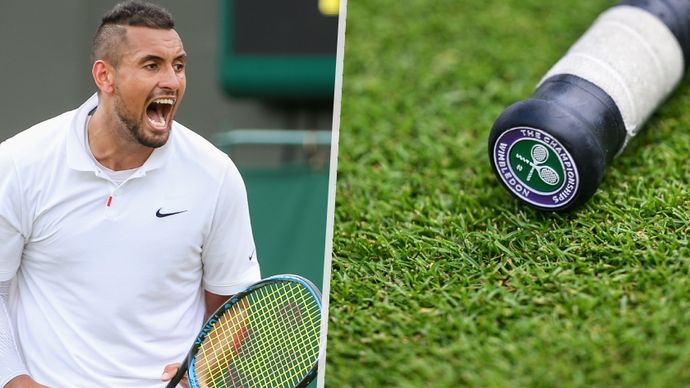 Kyrgios ve Wimbledonu 2019 kryl jizvy dlouhým rukávem.