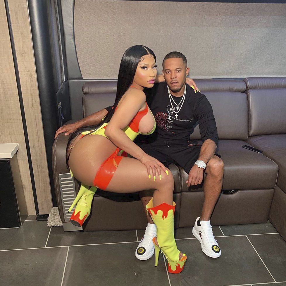 Nicki Minaj s partnerem Kennethem Pettym