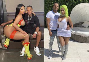 Nicki Minaj s partnerem Kennethem Pettym