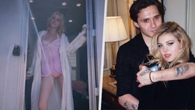 Žhavá snoubenka mladého Beckhama Nicola: Odvážné fotky v růžovém negližé!