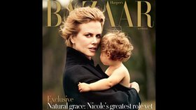 Nicole Kidman na titulní straně červnového australského vydání Bazaaru