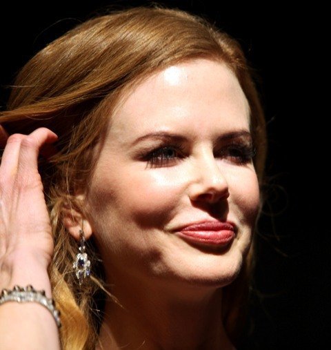 Nicole Kidman s našpulenou pusou.