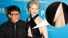Nicole Kidman na čínské obdobě amerických Oscarů ukázala víc než chtěla.