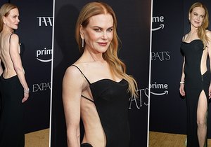 Herečka Nicole Kidmanová ukázala v mini šatech super štíhlé tělo.