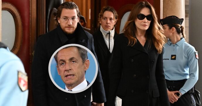 Jednání soudu o propuštění Nicolase Sarkozyho: Manželka Carla Bruniová a syn Jean Sarkozy (10.11.2025)