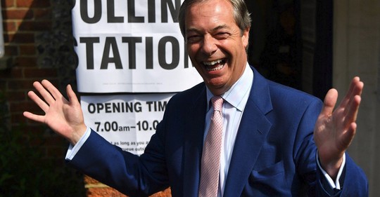 Nigel Farage se patrně bude radovat z velkého vítězství v britských eurovolbách