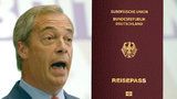 Fanoušek brexitu chce německý pas? Farage čekal ve frontě u německé ambasády