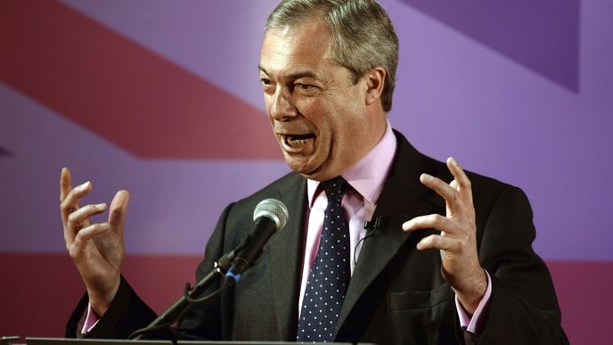 Nigel Farage - nejznámější představitel britského hnutí za odchod Spojeného království z Evropské unie