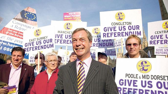 Pravicový britský politik Nigel Farage