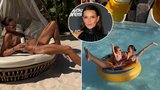 Žhavé pozdravy sexy Švantnerové z dovolené: Ukázala vyrýsované bříško i rozkošnou dcerku
