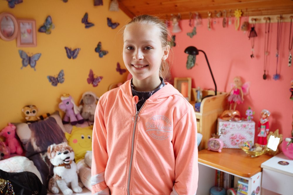 Nikola Fojtíková (11 let, Valašské Klobouky)  se věnuje krasobruslení