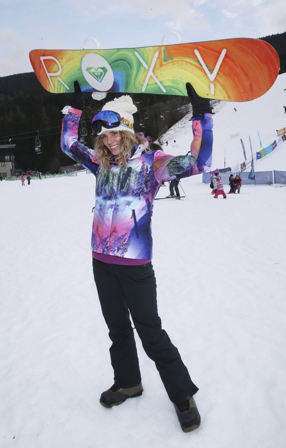 Nikol Moravcová se snowboardem