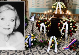 Poslední sbohem herečce Nině Jiránkové přišlo dát několik kolegů z branže a také její příbuzní.