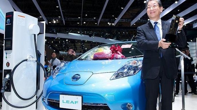 Nissan Leaf obdržel v Tokiu letos již třetí cenu. Předtím získal prestižní tituly World Car of the Year a European Car of the Year.