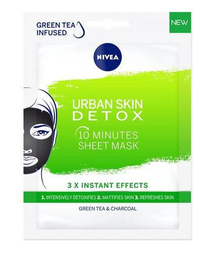10minutová detoxikační textilní maska Urban Skin, Nivea, 69 Kč