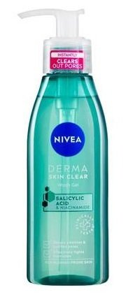 Čisticí gel Derma Skin Clear, Nivea, 139 Kč (150 ml), koupíte v síti drogérií.