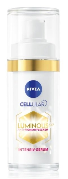 Sérum proti pigmentovým skvrnám Cellular Luminous 630, Nivea, 655 Kč (30 ml), koupíte v síti drgérií.