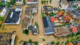 Záplavy po bouřkách v Nizozemí (15.7.2021)