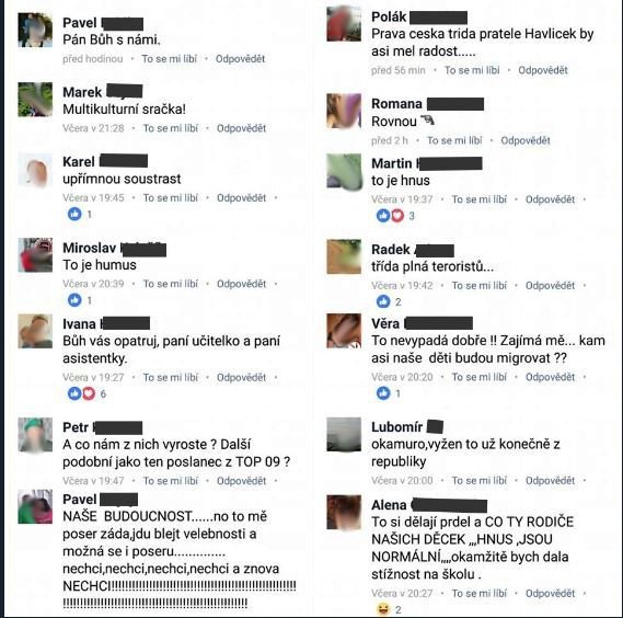 Nenávistné komentáře padly na adresu prvňáčků na začátku listopadu 2017