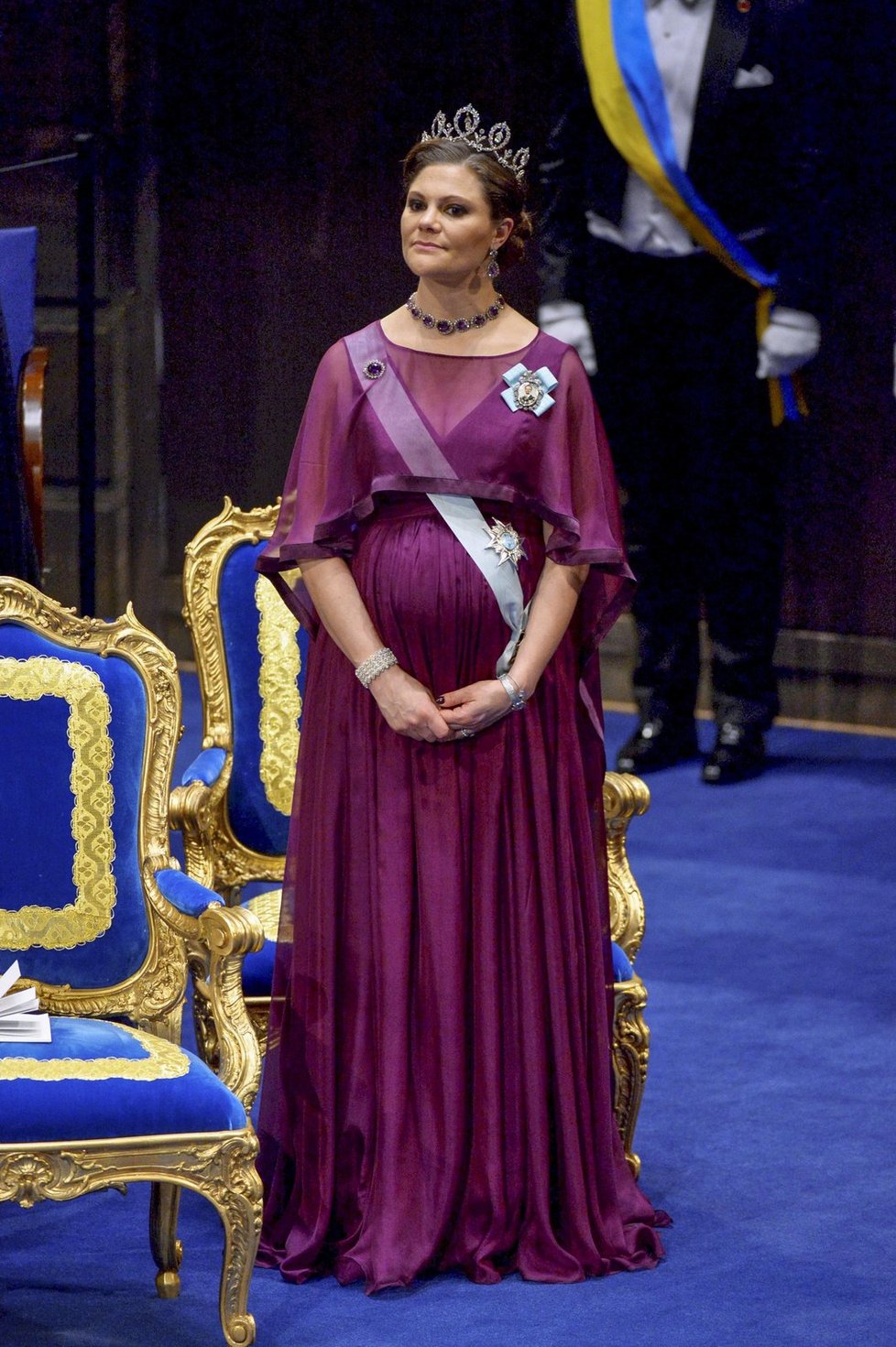 Princezna Viktorie na předávání Nobelových cen.