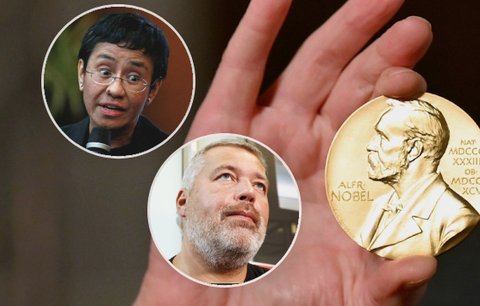 Bojují za svobodu slova a demokracii: Nobelovu cenu za mír dostali novináři z Ruska a Filipín