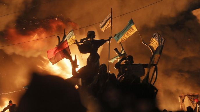 Noční boje v ulicíchKkyjeva
