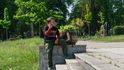 Člen historického klubu, který přišel podpořit Noční vlky. Člen historického klubu, který přišel podpořit Noční vlky.