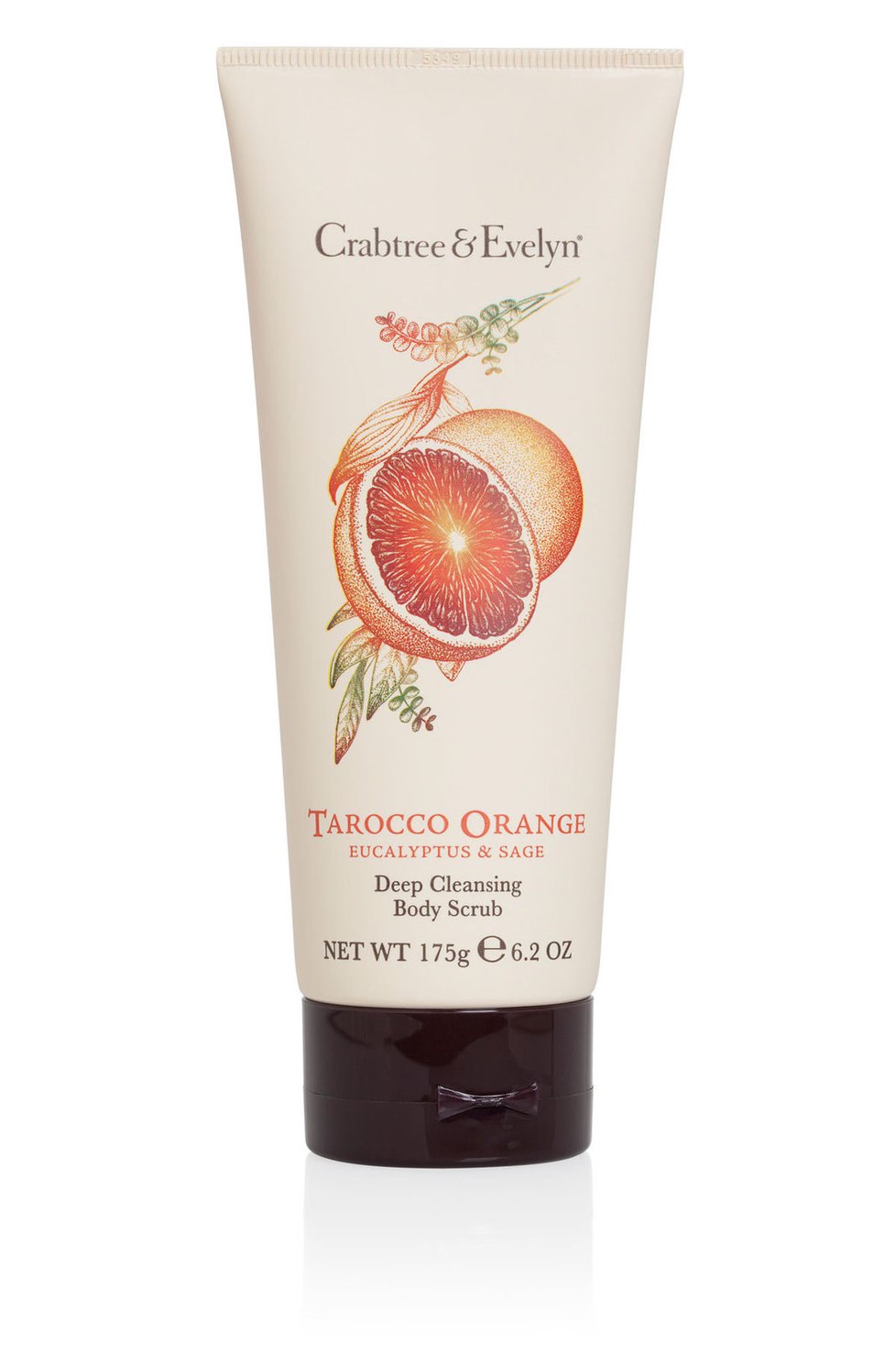 Hloubkově čistic1í tělový peeling Tarocco Orange, Crabtree & Evelyn, 175 ml za 420 Kč.