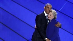 Sjezd demokratů ve Philadelphii: Barack Obama a Hillary Clintonová