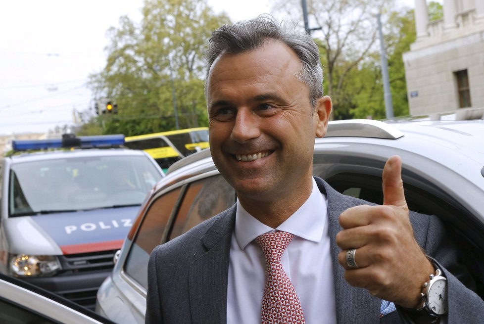 Norbert Hofer coby prezidentský kandidát rakouských Svobodných (FPÖ)