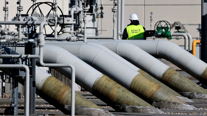 Vyústění plynovodu Nord Stream 1 v německém Lubminu