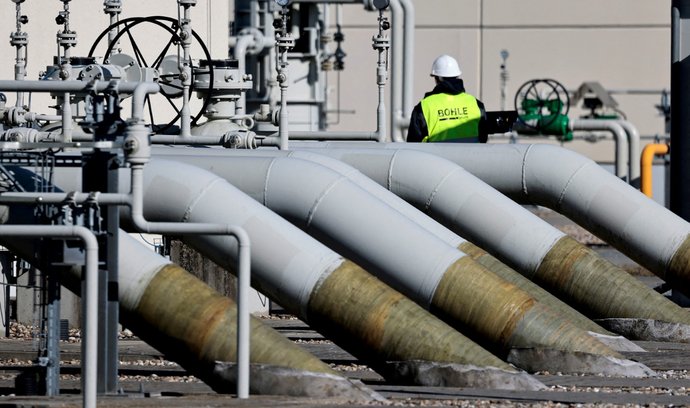 Vyústění plynovodu Nord Stream 1 v německém Lubminu