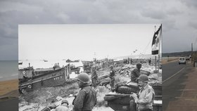 Američtí vojáci na Omaha Beach.