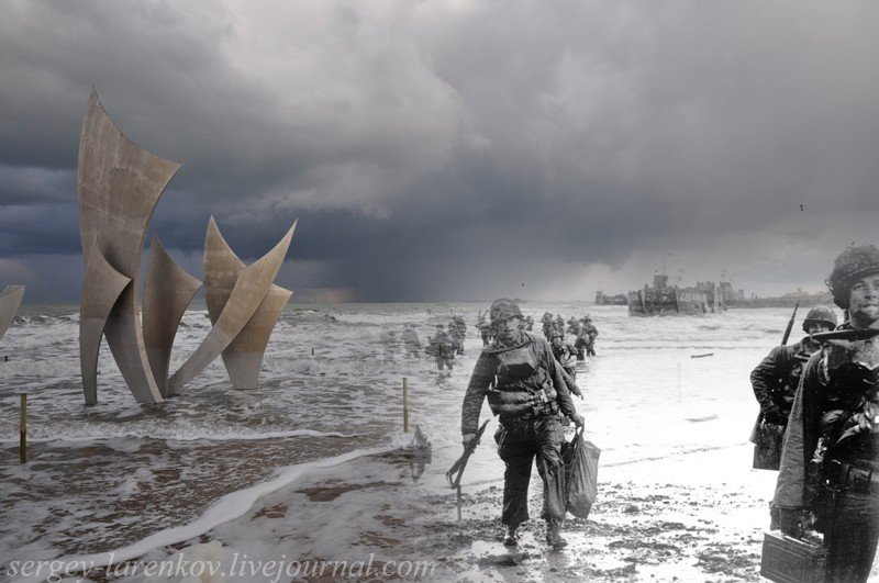 Na Omaha Beach vyrostl památník, který přípomíná oběti invaze do Normandie.
