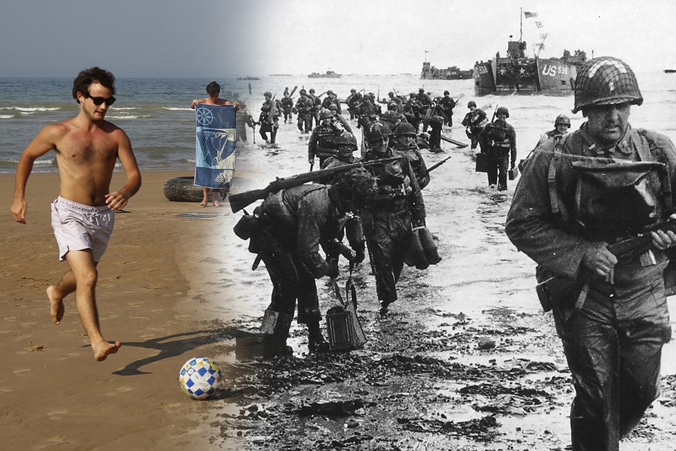 Před 70 lety se na pláži Omaha u Vierville sur Mer vylodila část spojeneckých vojsk. Dnes si tu turisté užívají prázdniny.