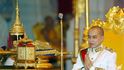 Norodom Sihamoni během korunovace na kambodžského krále