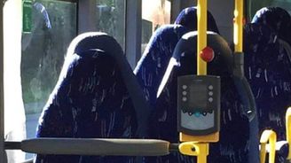 Zahalené muslimky? Ne, sedačky v autobusu. Norské nácky vyděsila nevinná fotka