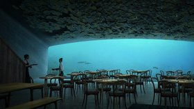 Podmořská restaurace v Norsku