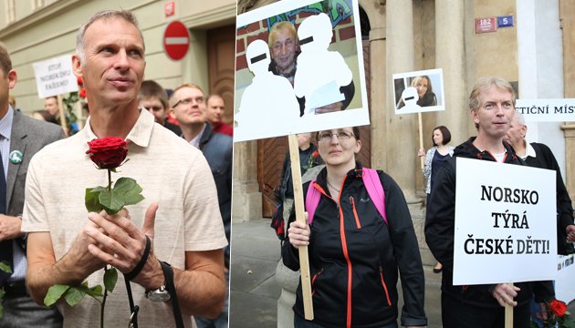 Na demonstraci proti norské sociálce dorazili Dominik Hašek i sestra Evy Michalákové.