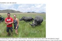 Poslední foto před útokem nosorožce: Běžte k nim blíž, lákal je průvodce